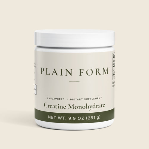 Plain Form Creatine Monohydrate jar
