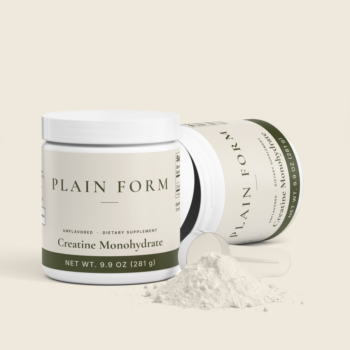 Plain Form Creatine Monohydrate jar