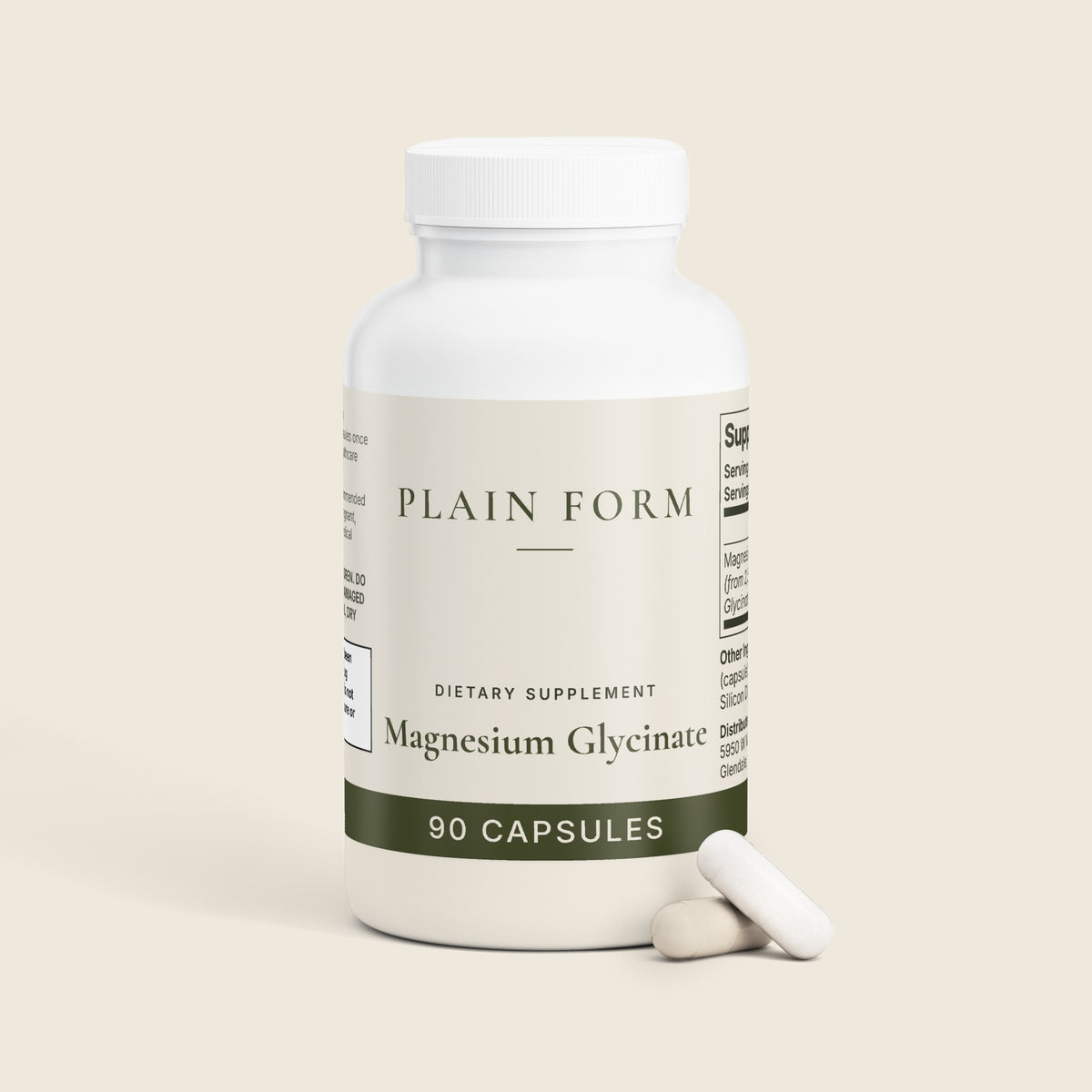 Plain Form Magnesium Glycinate bottle